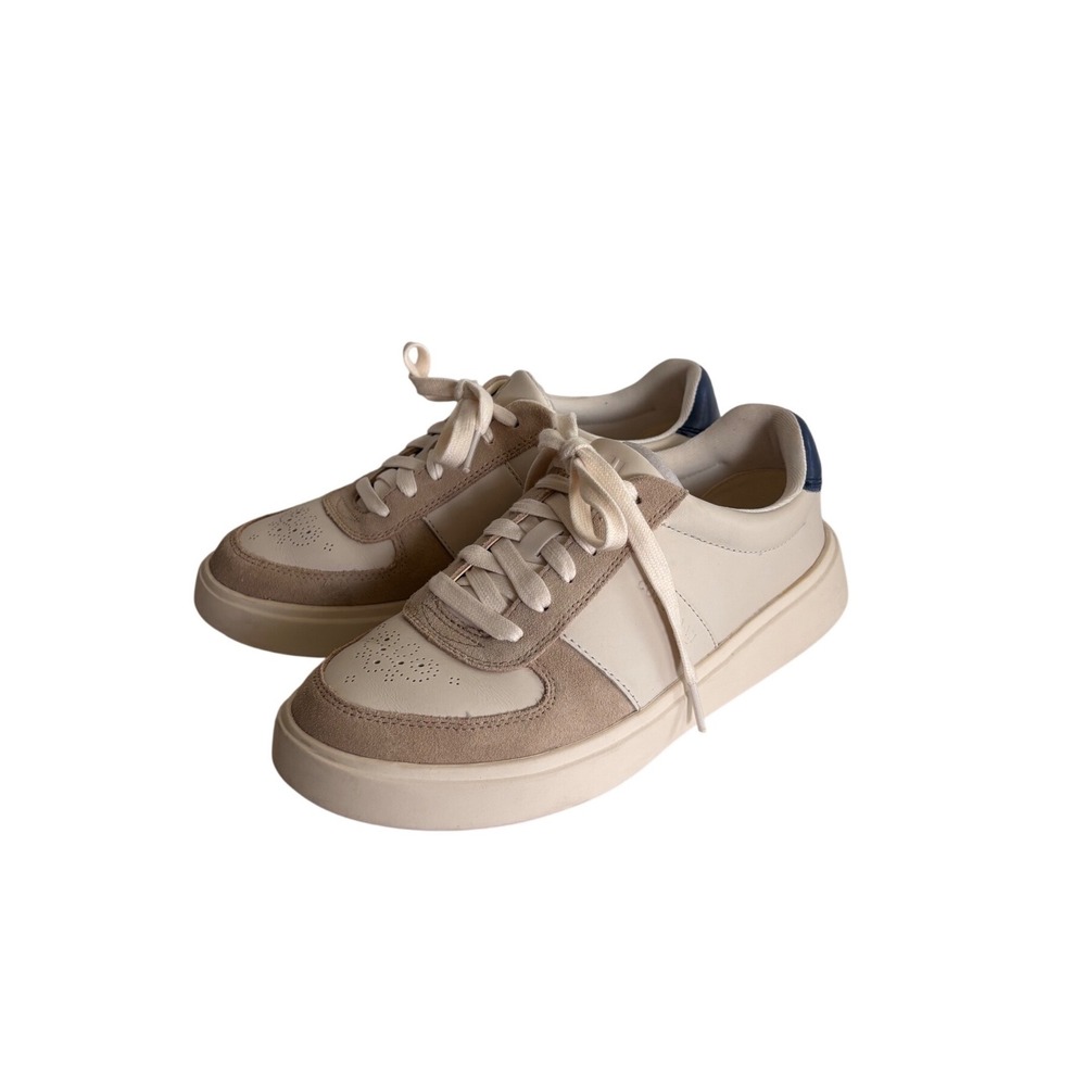 Cole Haan Grand Crosscourt Traveler Sneakers Birch Ivory Navy W31793 Womens 7.5B